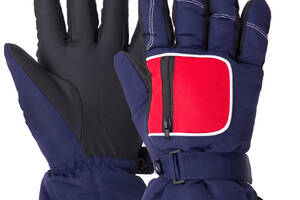 Перчатки горнолыжные теплые детские SP-Sport C-7706-1 L-XL Темно-синий-красный