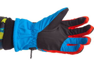 Перчатки горнолыжные теплые женские SP-Sport B-622 L-XL Голубой-красный