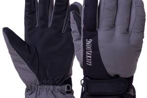 Перчатки горнолыжные теплые женские SP-Sport B-9997 L-XL Черный-серый