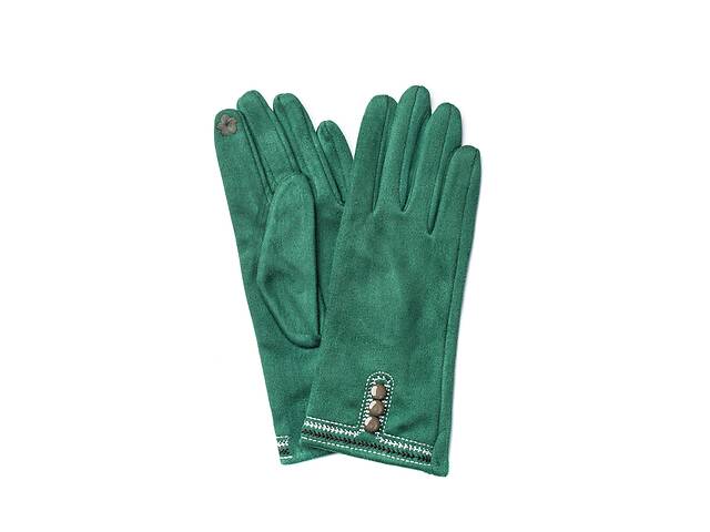 Перчатки LuckyLOOK женские экозамш Smart Touch 688-569 One size Зеленый