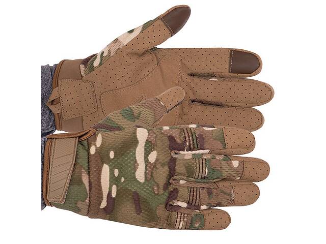 Перчатки тактические с закрытыми пальцами FDSO BC-8816 L Камуфляж Multicam (07508030)