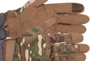 Перчатки тактические с закрытыми пальцами Military Rangers BC-8816 L Камуфляж Multicam