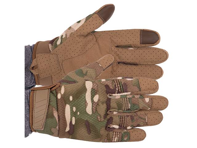 Перчатки тактические с закрытыми пальцами Military Rangers BC-8816 L Камуфляж Multicam