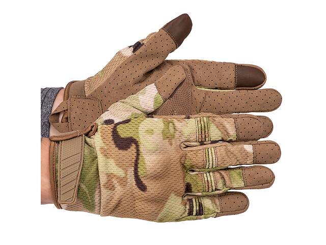 Перчатки тактические с закрытыми пальцами Military Rangers BC-8816 M Камуфляж Woodland