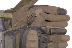 Перчатки тактические с закрытыми пальцами Military Rangers BC-9877 размер 2XL Оливковый