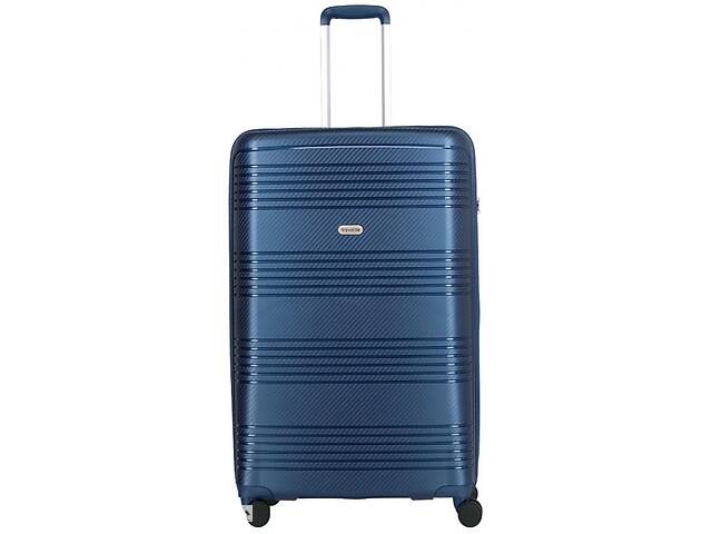 Пластиковый чемодан Travelite Zenit М 4 колеса на 72 л синий