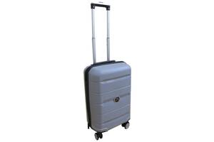 Пластиковый малый чемодан из полипропилена 40L My Polo серый