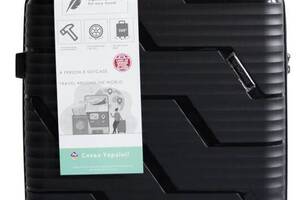 Пластиковый средний чемодан из поликарбоната 65L Horoso Черный (S120238S black)