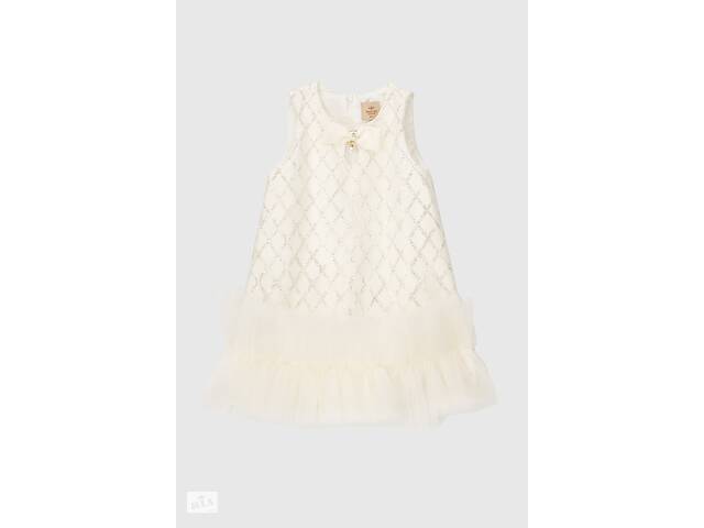 Платье бальное с узором для девочки Wecan 24032 110 см Молочный