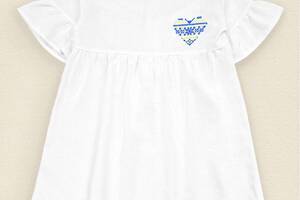 Платье для девочки Dexter`s из льна вільна Україна 122 см белый (131641868790)