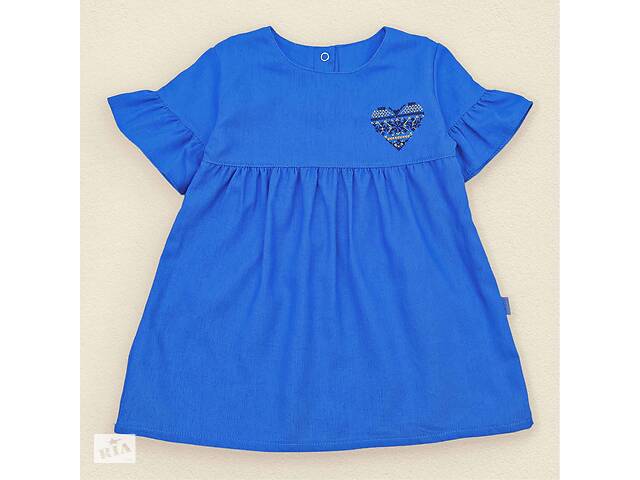 Платье для девочки Dexter`s из льна вільна Україна 86 см синий (131644068796)