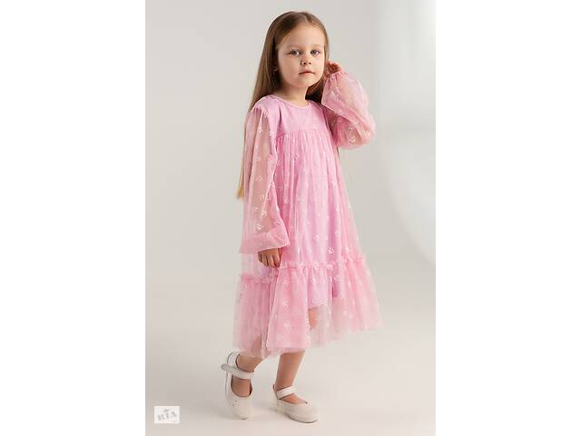 Платье для девочки DINOMIN 240520 110 см Розовый (2000990347183)
