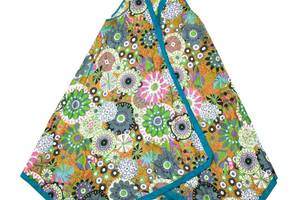 Платье Karma Mattina Коттон Цветочный принт Размер M-L Шафрановый фон (24167)