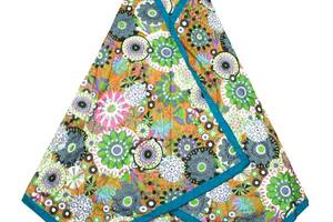 Платье Karma Mattina Коттон Цветочный принт Размер S-M Шафрановый фон (24166)