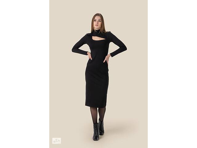 Платье однотонное женское LAWA WTC02345 S Черный (2000990213907)