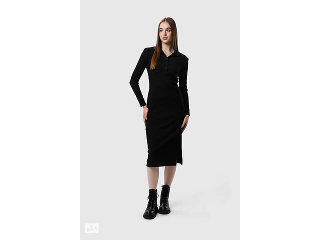 Платье однотонное женское LAWA WTC02349 XS Черный (2000990263636)