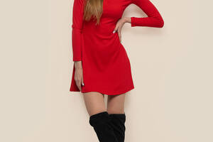Платье однотонное женское LAWA WTC02350 S Красный (2000990247360)