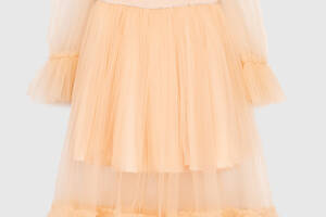 Платье праздничное для девочки Wecan 24036 116 см Персиковый (2000990305282)