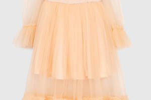 Платье праздничное для девочки Wecan 24036 134 см Персиковый (2000990305312)