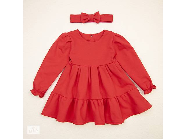 Платье с повязкой для девочки Dexter`s red holiday 110 см красный (131783769312)