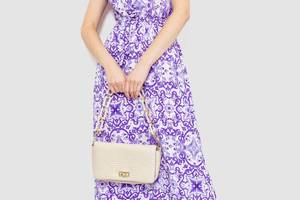 Платье с принтом бело-фиолетовый 214R055-5 Ager M
