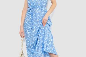 Платье с принтом голубой 214R055-3 Ager S