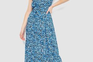 Платье с принтом сине-черный 214R055-4 Ager S