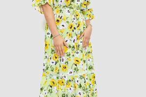 Платье с цветочным принтом Ager XXL салатово-желтый 219RT-4096