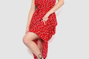 Платье с цветочным принтом красный 214R055 Ager S
