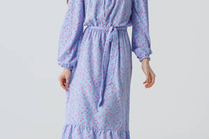 Платье с узором женское Brands 2410 L Голубой (2000990474223)