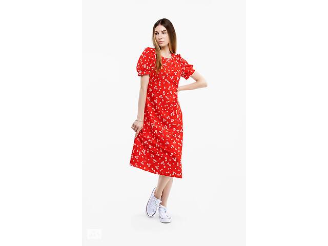 Платье с узором женское OnMe CTM WTC02319 M Красный (2000989893110)