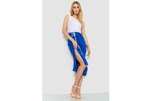 Платье-сарафан повседневный двухцветный бело-синий 102R337 Ager M-L