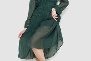 Платье шифоновое в горох зеленый 204R620 Ager S-M