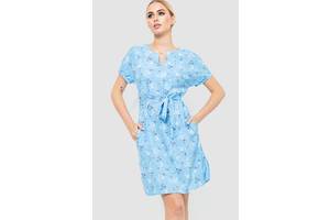 Платье софт с принтом светло-голубой 230R1002 Ager M