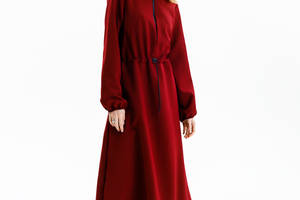 Платье женское с длинным рукавом S бордовый Yuki ЦБ-00235570