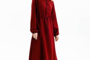 Платье женское с длинным рукавом XXL бордовый Yuki ЦБ-00235570