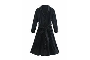Платье женское с пышной юбкой черное Stylish Berni Fashion