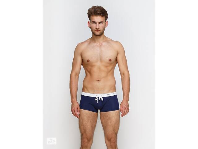 Плавки пляжные Garcon Francais Boxer de Bain17 L Marine Blanc (3701195807067)