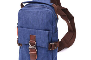 Плечевая сумка для мужчин из плотного текстиля Vintage 22190 Синий