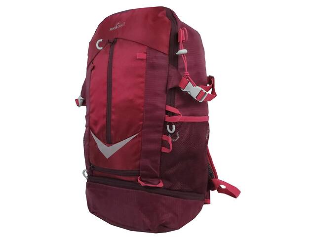 Походный рюкзак с дождевиком 30L Rocktrail IAN389063 бордовый