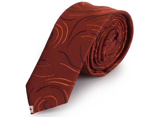 Полиэстеровый узкий галстук Schonau - 01 Оранжевый