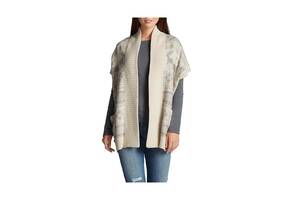 Пончо Eddie Bauer Womens Poncho mit Rentieren M Бежевое (0751BEG-M)