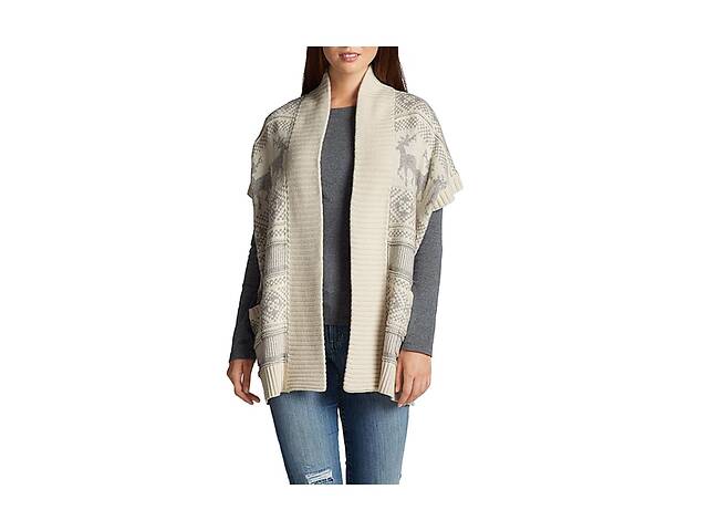 Пончо Eddie Bauer Womens Poncho mit Rentieren M Бежевое (0751BEG-M)