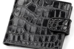 Портмоне из натуральной кожи крокодила Ekzotic Leather Черное (cw 51)