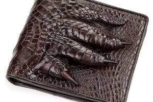 Портмоне из натуральной кожи крокодила Ekzotic Leather Коричневое (cw 62)