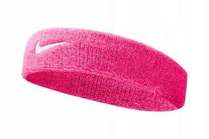 Повязка на голову NIKE SWOOSH HEADBAND VIVID PINK/WHITE - N.NN.07.639.OS 58см Розовый