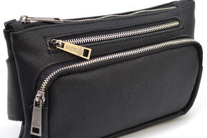 Поясная кожаная сумка бананка FA-8137-4lx бренд TARWA 26 × 16 × 3 Черный