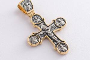 Православный крест (чернение,позолота) 131789 Оникс
