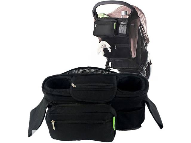 Превосходная сумка-багажник для коляски 4 л. Traum 7009-05, черного цвета