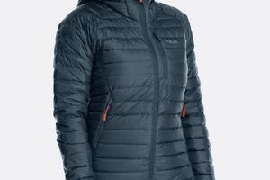 Пуховик женский Rab Microlight Alpine Long Jacket Womens 10 Темно-Синий